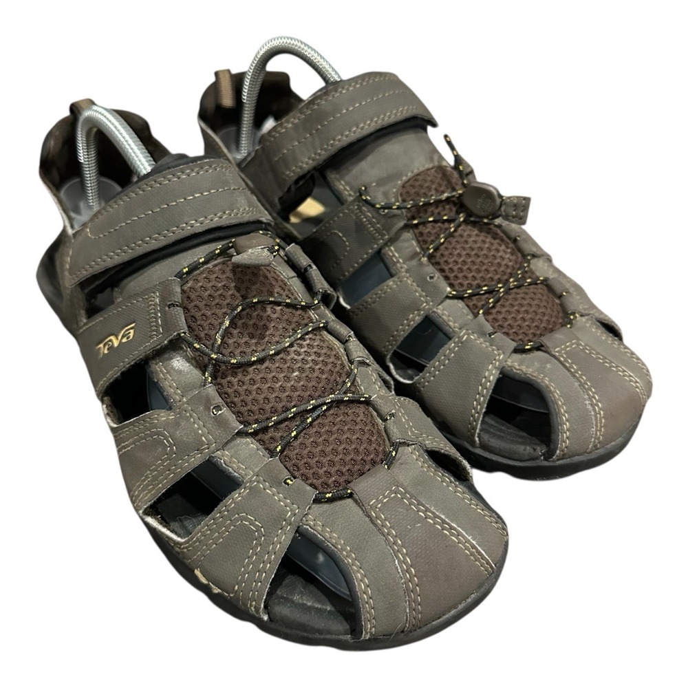Teva Men's‎ Forebay Fisherman Water Sandals Size 9 Turkish Coffee Brown